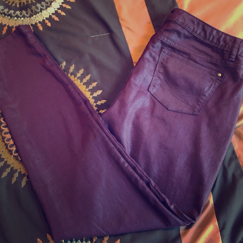 Shimmer skinny jeans